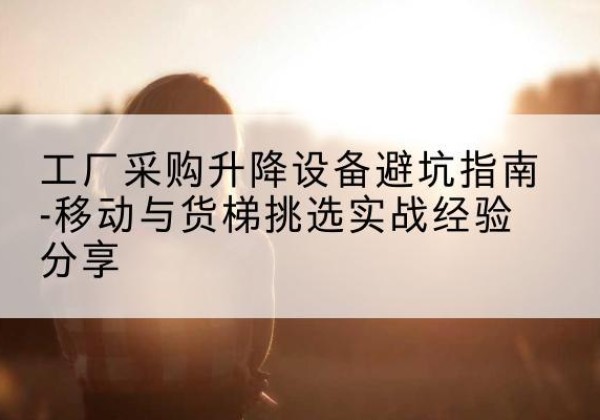 甘孜移动式升降机怎么选-工厂采购升降设备避坑指南-移动与货梯挑选实战经验分享